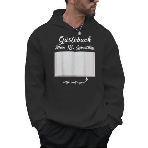 18th Birthday Guestbook Record Hie Party Men Hoodie - Bookorys