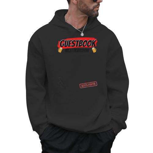 28 Year 28th Birthday Guest Book Men Hoodie - Bookorys AU