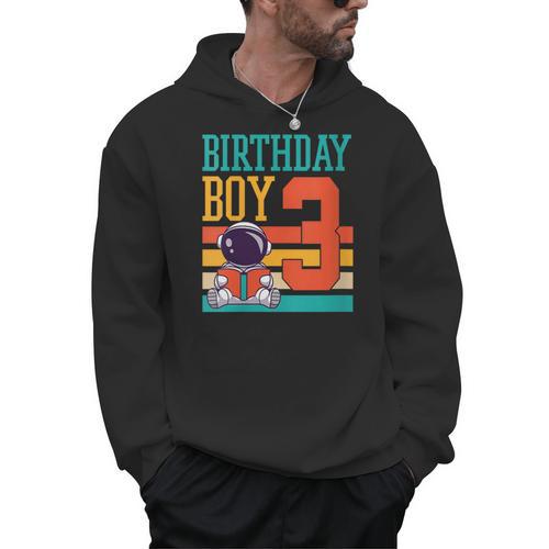 3 Year Old Birthday Boy Book Worm Reading Birthday Party Men Hoodie - Bookorys CA