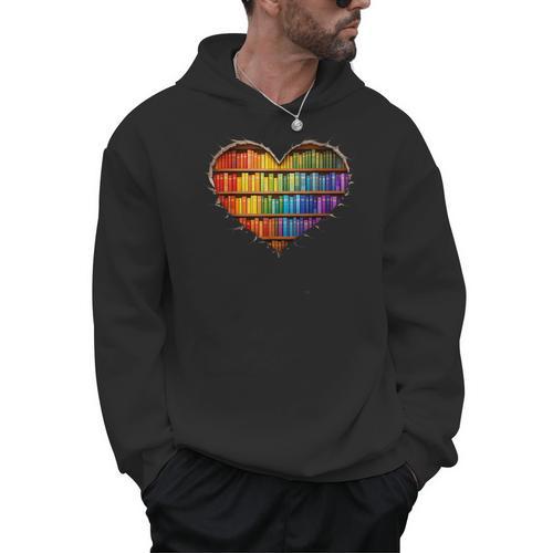 3D Bookshelf Men Hoodie - Bookorys