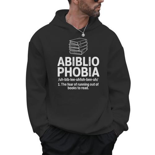 Abibliophobia Reading Fear Of No Books Definition Men Hoodie - Bookorys CA