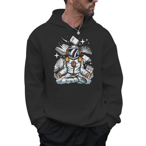 Astronaut Reader Books Lover Book Reading Nerd Literature Men Hoodie - Bookorys