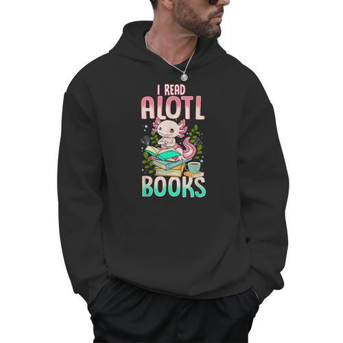 Axolotl Shirts For Girls Book Lover Cute I Read Alotl Books Men Hoodie - Bookorys