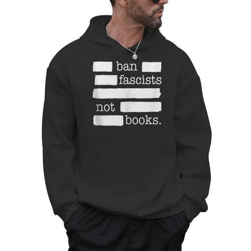 Ban Fascists Not Books Men Hoodie - Bookorys DE