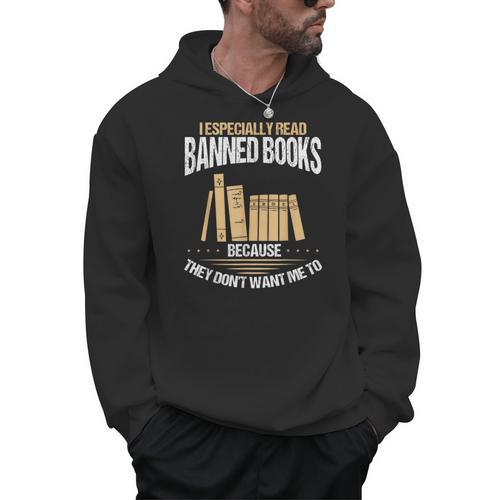 Banned Book Set Book Lover Banned Book List Librarian Men Hoodie - Bookorys AU