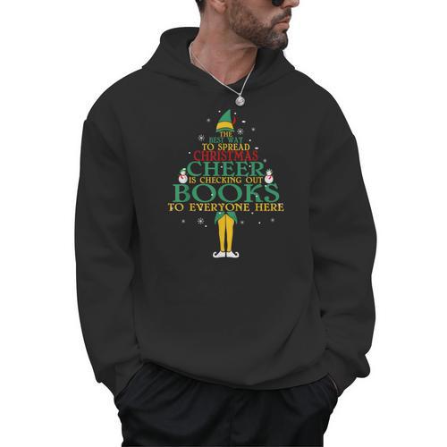 The Best Way To Spread Christmas Cheer Is Checking Out Books Men Hoodie - Bookorys CA