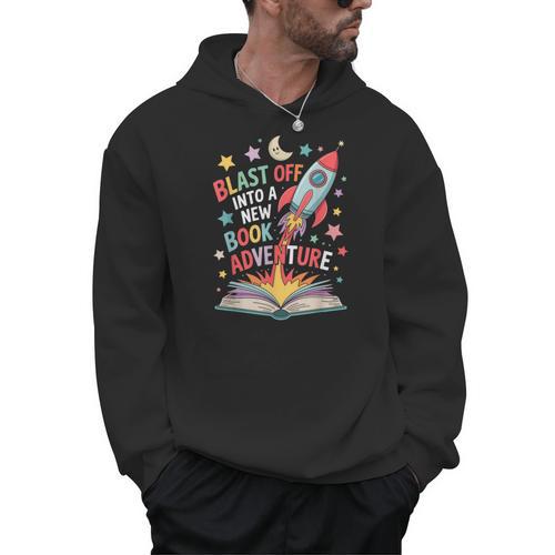 Book Adventure Reading Fun For Kids And Young Readers Men Hoodie - Bookorys