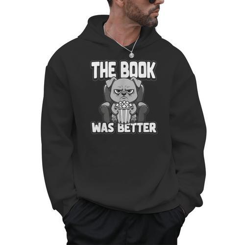 The Book Was Better Fiction Novel Readers Bookish Dog Men Hoodie - Bookorys AU