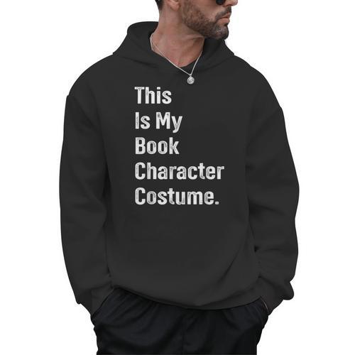 This Is Book Character Costume Easy Lazy DIY Halloween Party Men Hoodie - Bookorys CA