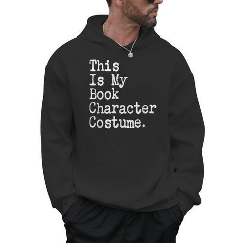 This Is My Book Character Costume Lazy Halloween Costume Men Hoodie - Bookorys
