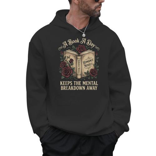 A Book A Day Keeps The Mental Breakdown Away Men Hoodie - Bookorys CA