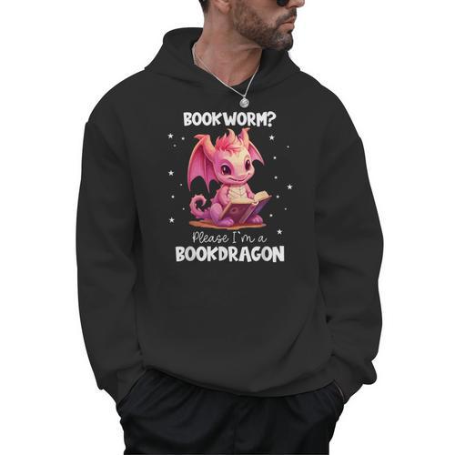 I Am The Book Dragon Bookworm Reading Book Lover Men Hoodie - Bookorys AU