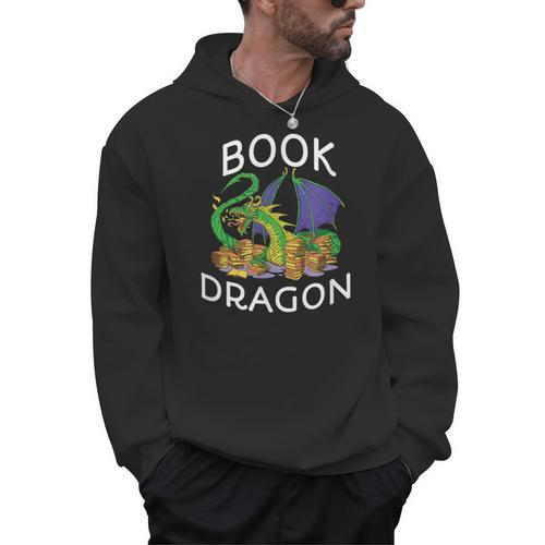 Book Dragon Smart Readers Men Hoodie - Bookorys AU
