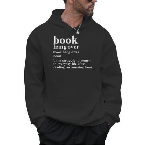 Book Hangover Reading Bookworm Book Lover Men Hoodie - Bookorys CA