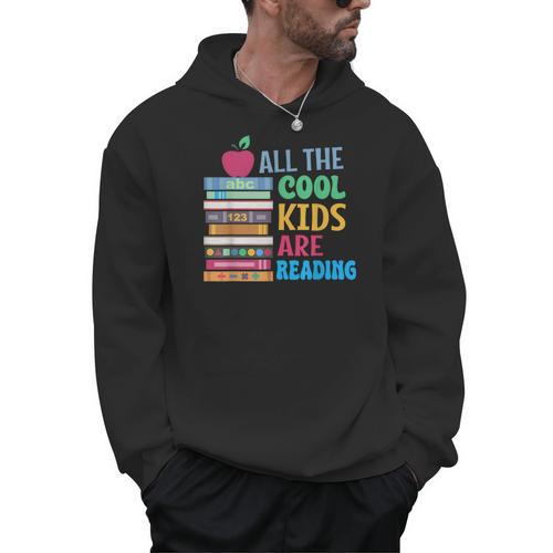 Book Lover All The Cool Kids Reading Men Hoodie - Bookorys DE