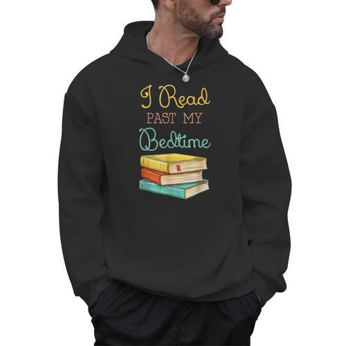 Book Lover I Read Past My Bedtime Men Hoodie - Bookorys CA