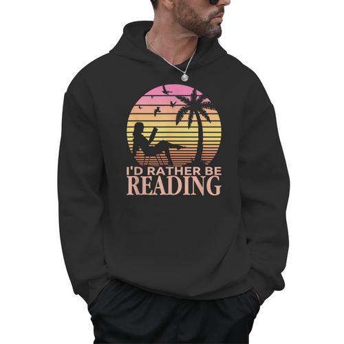 Book Lover Women Girls I'd Rather Be Reading Men Hoodie - Bookorys DE