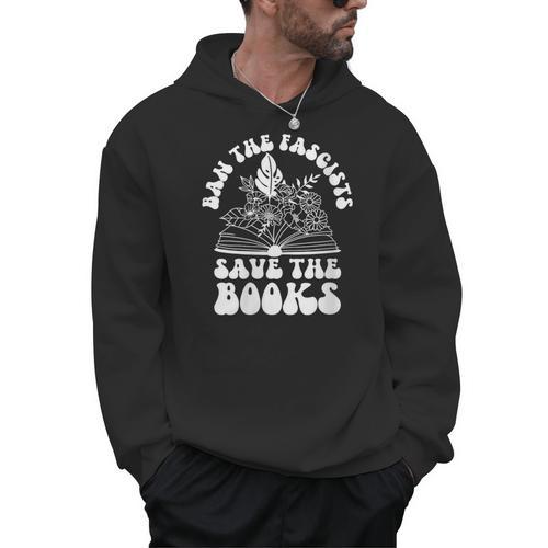 Book Lovers Ban The Fascists Save The Books Book Lovers Men Hoodie - Bookorys