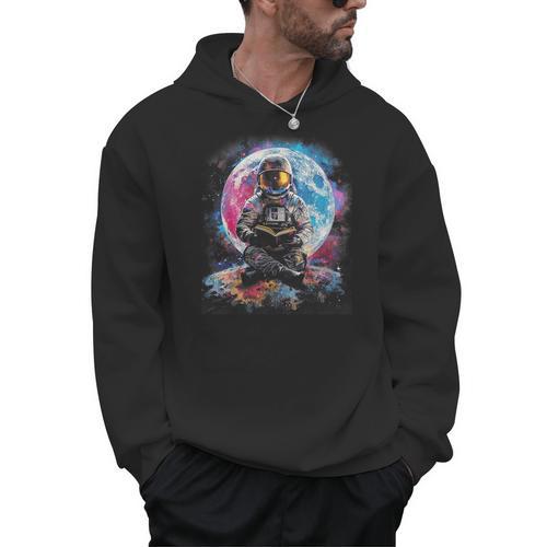 Book Lovers Cool Astronaut Reading Books In Space Kids Men Hoodie - Bookorys
