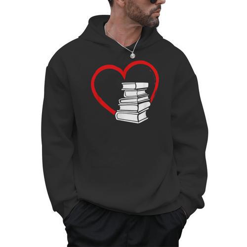 Book Nerd's Book Lover's Valentine's Day Men Hoodie - Bookorys