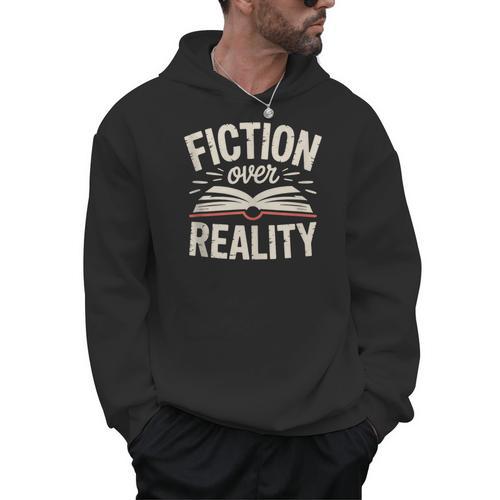 Book Nonfiction Reading Literary Apparel Fact Based Books Men Hoodie - Bookorys