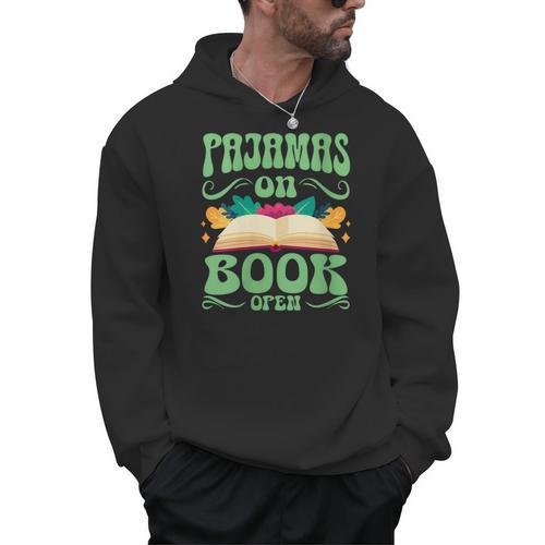 Book And Pajama Pajamas On Book Open Men Hoodie - Bookorys AU