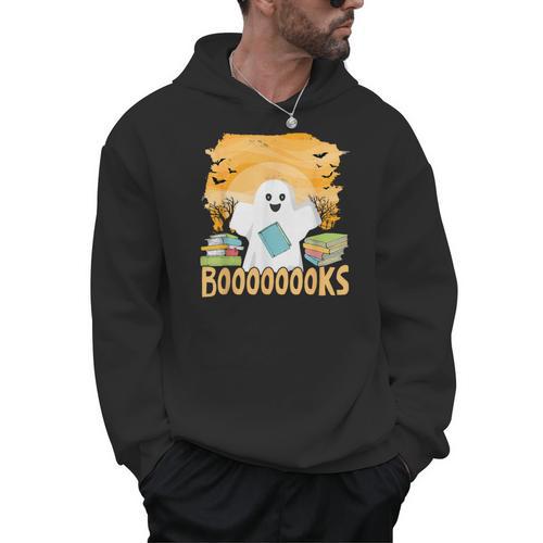 Book Reading Club Halloween Book Lovers Spooky Librarians Men Hoodie - Bookorys