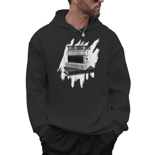 Book Reading Library Books Reader Bookworm Men Hoodie - Bookorys