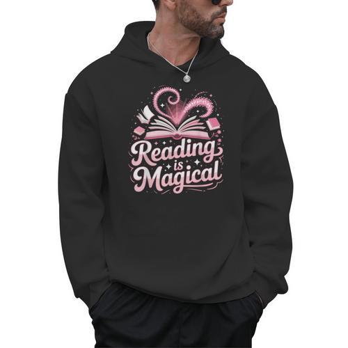 Book Reading Reading Is Magical Men Hoodie - Bookorys