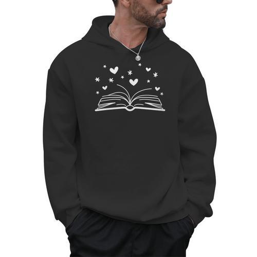 Book Reading Reader Bookworm Librarian Bibliophile Teacher Men Hoodie - Bookorys UK