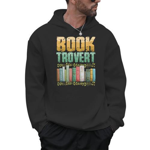 Book Trovert Introvert Reader Men Hoodie - Bookorys DE