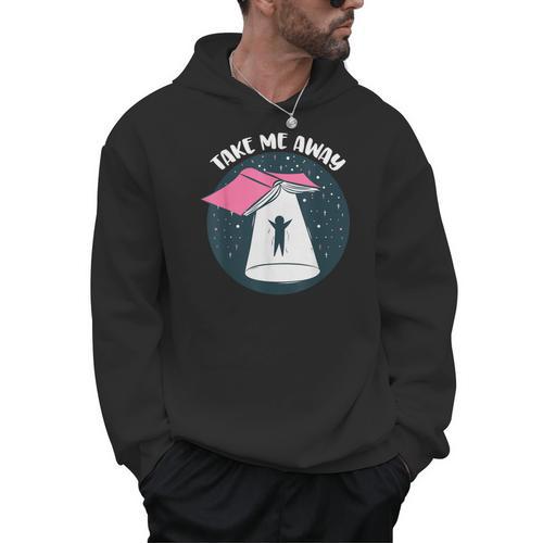 Book UFO Take Me Away Reader Bookaholic Love Books Men Hoodie - Bookorys
