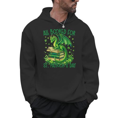 All Booked For St Patrick's Day Fun Dragon For Men Women Kid Men Hoodie - Bookorys AU