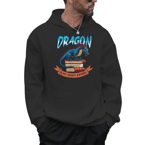 Booknerd Easily Distracted By Dragons And Books Dragon Lover Men Hoodie - Bookorys DE