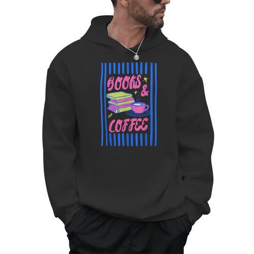 Books And Coffee Bookish Bookworm Reading Book Lover Women Men Hoodie - Bookorys CA