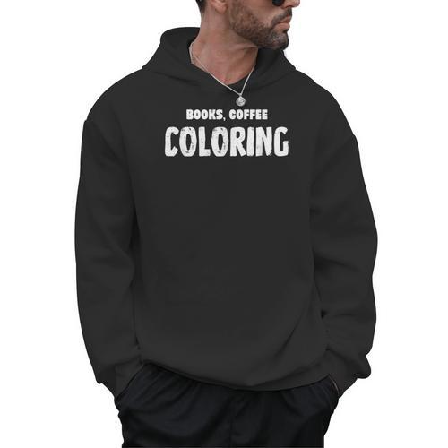 Books Coffee Coloring Men Hoodie - Bookorys DE