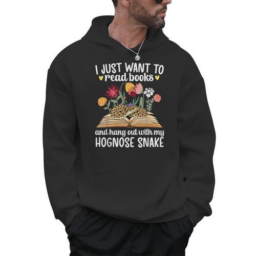 Books And My Hognose Snake Owner Hognose Snake Lover Men Hoodie - Bookorys