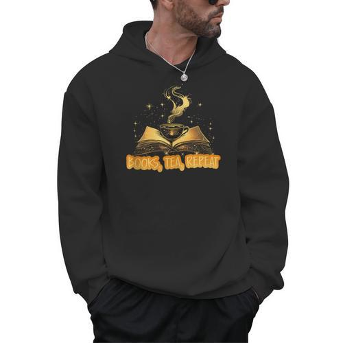 Books Tea Repeat Men Hoodie - Bookorys DE