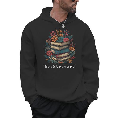 Booktrovert Book Lovers Wildflowers Cottagecore Women Men Hoodie - Bookorys AU