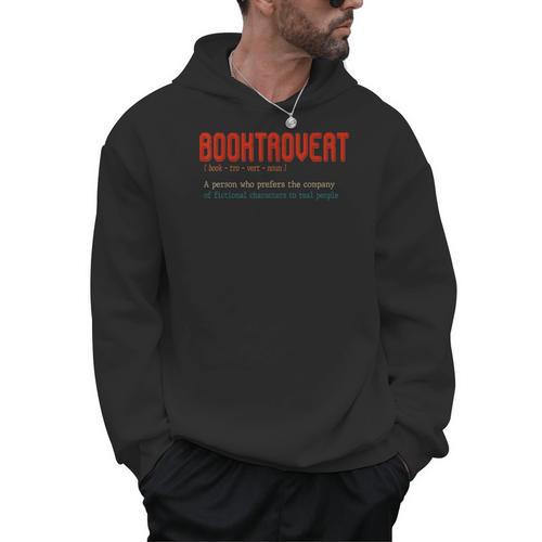 Booktrovert Definition Description Book Lover Librarian Tee Men Hoodie - Bookorys CA