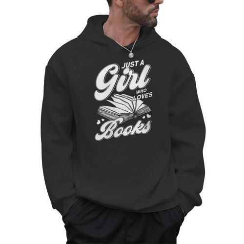 Bookworm Book Reading Just A Girl Who Loves To Read Books Men Hoodie - Bookorys