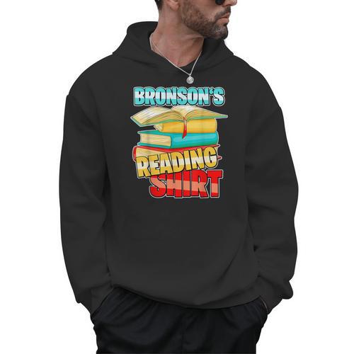 Bronson's Reading Shirt Personalized Book Reading Men Hoodie - Bookorys DE