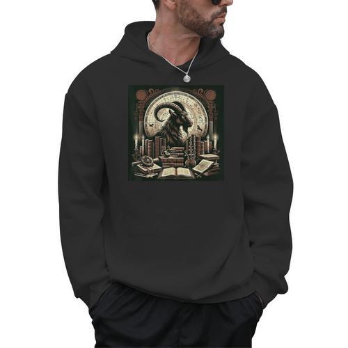 Capricorn Zodiac Art Academia Aesthetic Book Lover Men Hoodie - Bookorys
