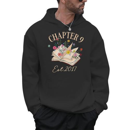 Chapter 9 Years Old For Book Lover 9th Birthday Bookworm Men Hoodie - Bookorys