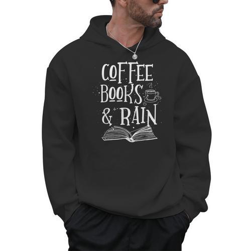 Coffee Rain Books Men Hoodie - Bookorys UK