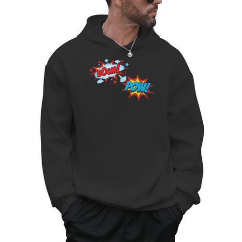 Comic Book POW Shirt BOOM Retro Superhero Costume Men Hoodie - Bookorys UK