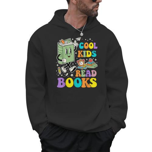 Cool Kids Read Books Teacher Bookworm Librarian Book Lover Men Hoodie - Bookorys CA