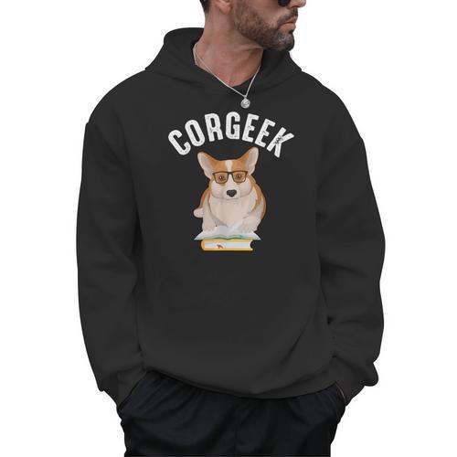 Corgee Lovers Corgeek Book Lovers Men Hoodie - Bookorys