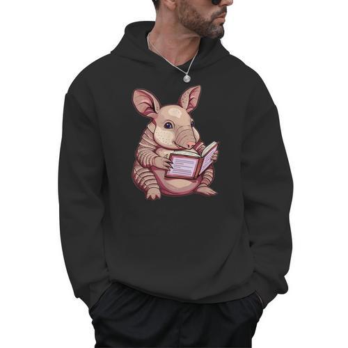 Cute Armadillo With Book I Armadillo Men Hoodie - Bookorys DE
