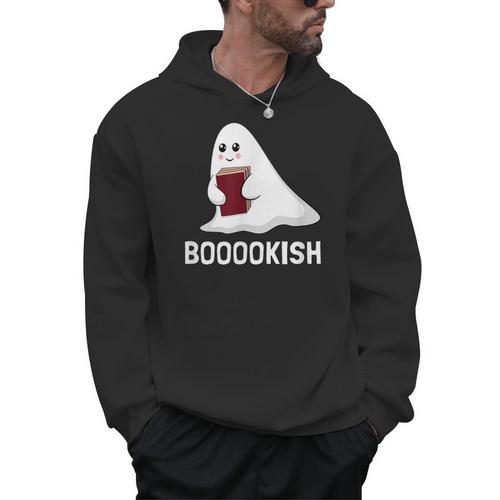 Cute Bookish Halloween Ghost Readers And Book Lovers Men Hoodie - Bookorys